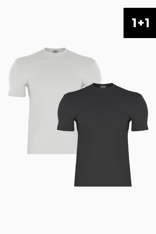1+1 데일리 남자 슬림핏 짐웨어 심플 무지 머슬핏 반팔 티셔츠 4color